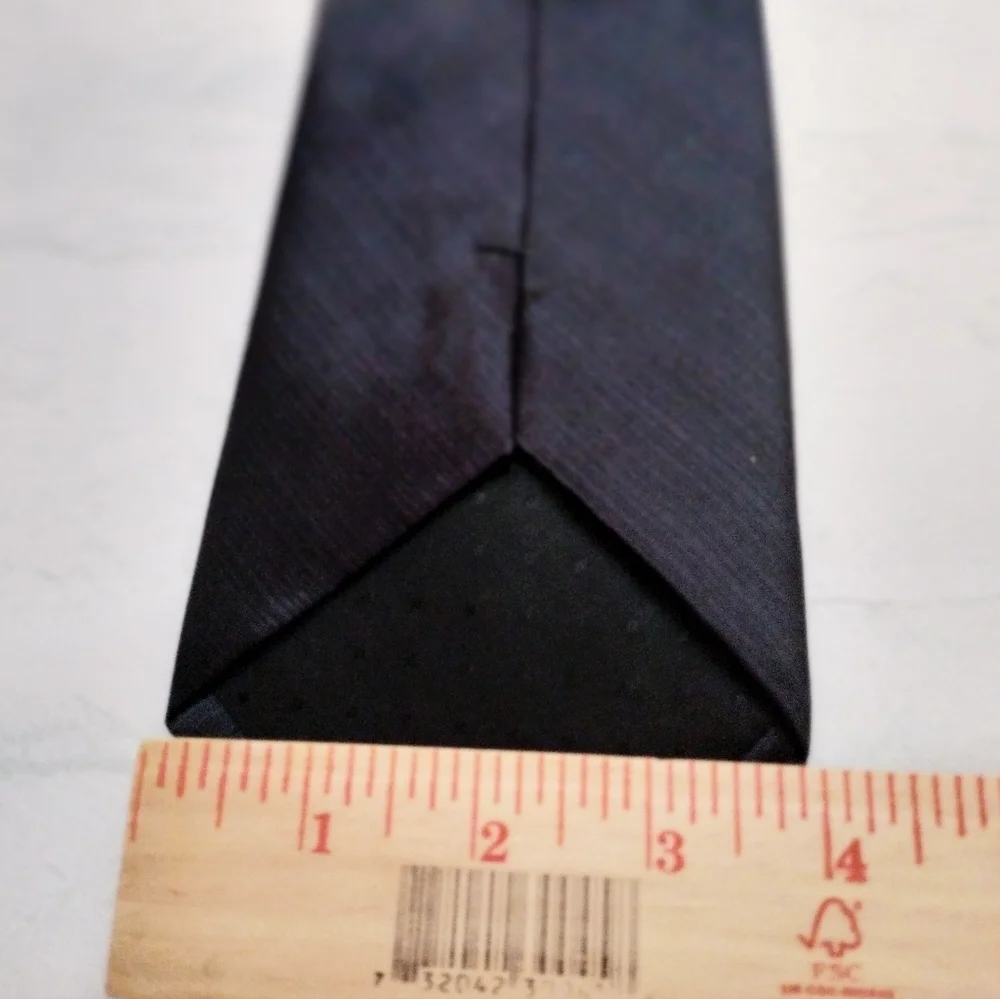 J. Blades Necktie Tie Silk Black and Gold Men's Handmade Black Gold Abstract